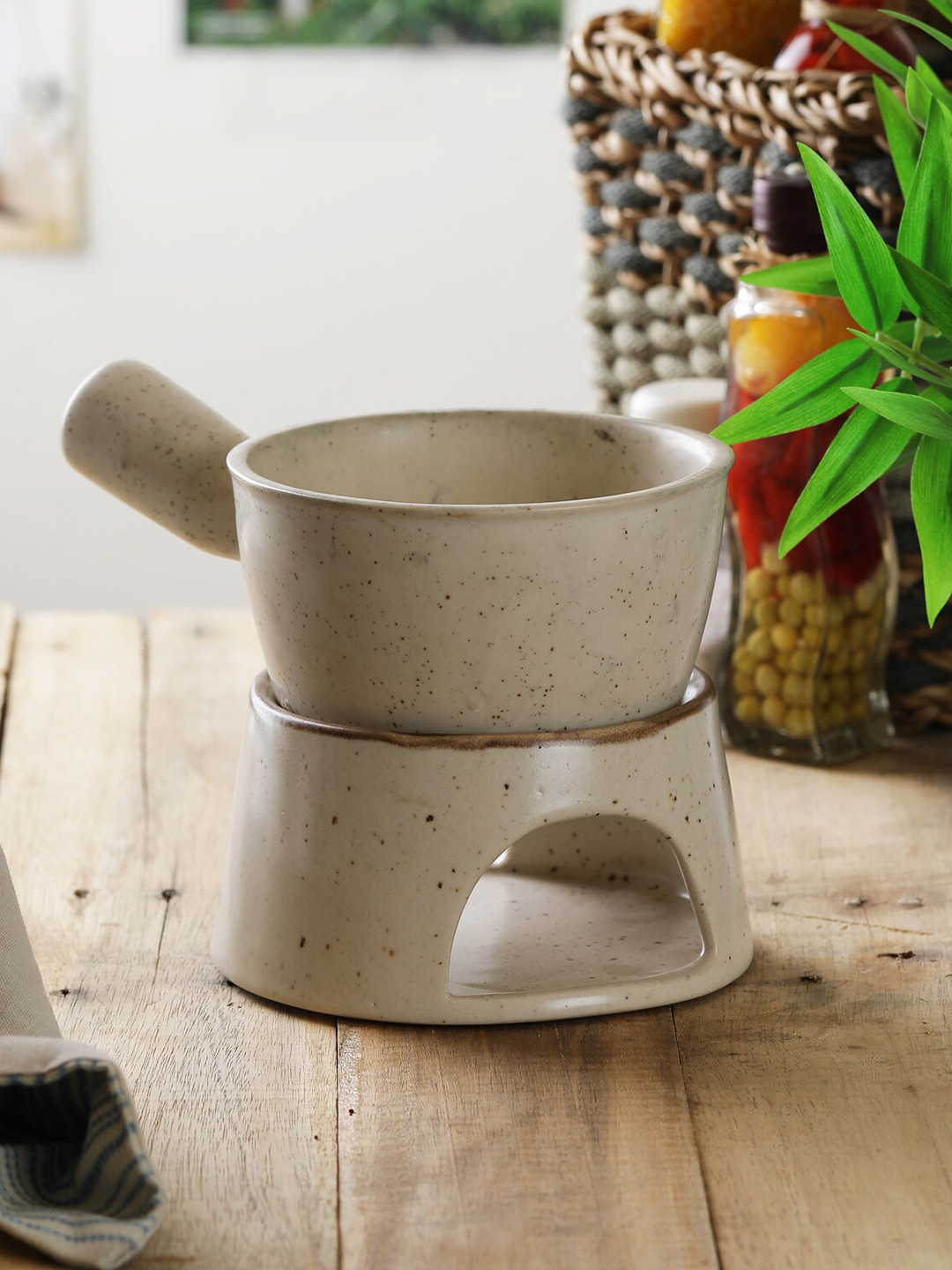 MIAH Decor Unisex Off White Fondue Set