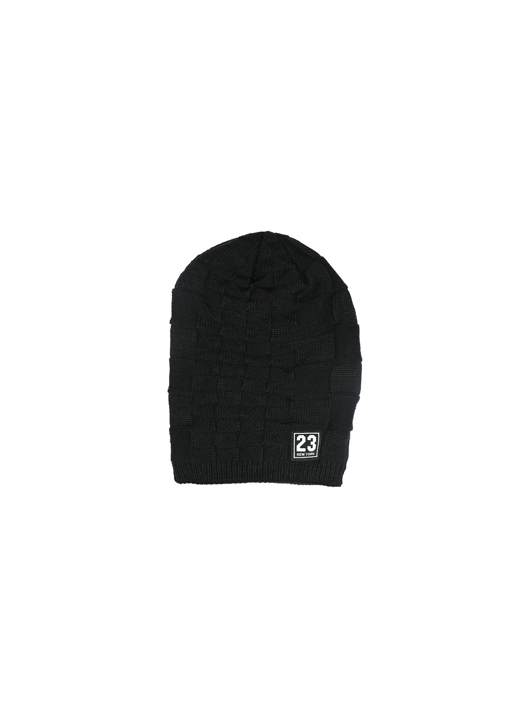 iSWEVEN Unisex Black Solid Beanie