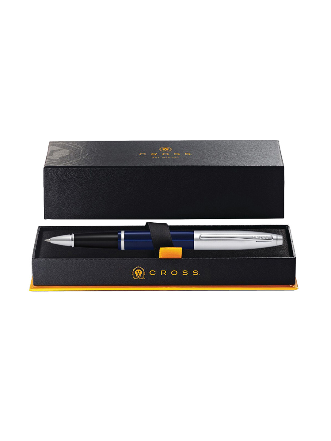 Cross Chrome & Blue Lacquer Calais Rollerball Pen