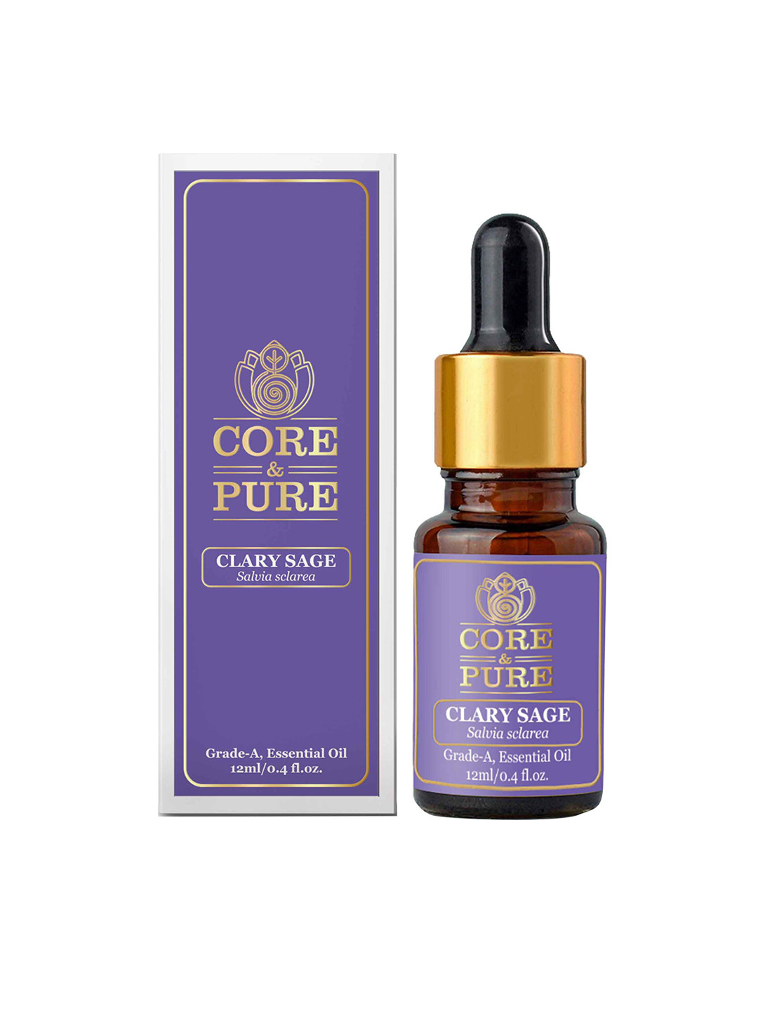 CORE & PURE Unisex Clary Sage Grade-A Essential Oil 12ml