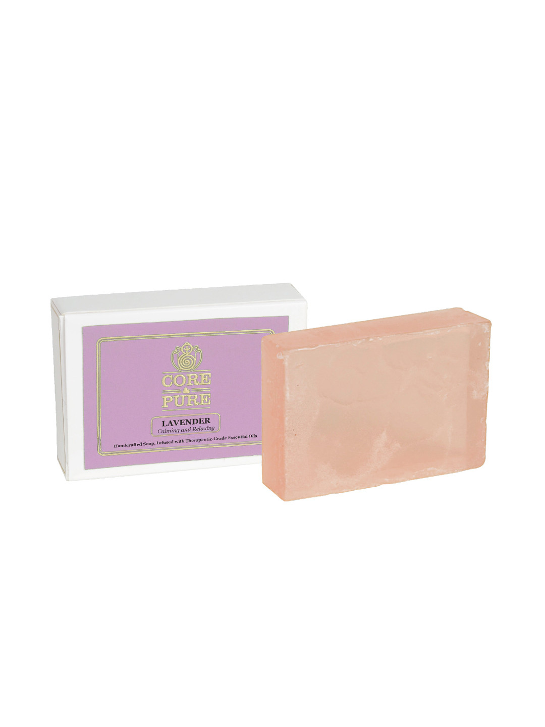 CORE & PURE Lavender Soap for Calming and Relaxing- Infused with Grade-A, Essential Oil