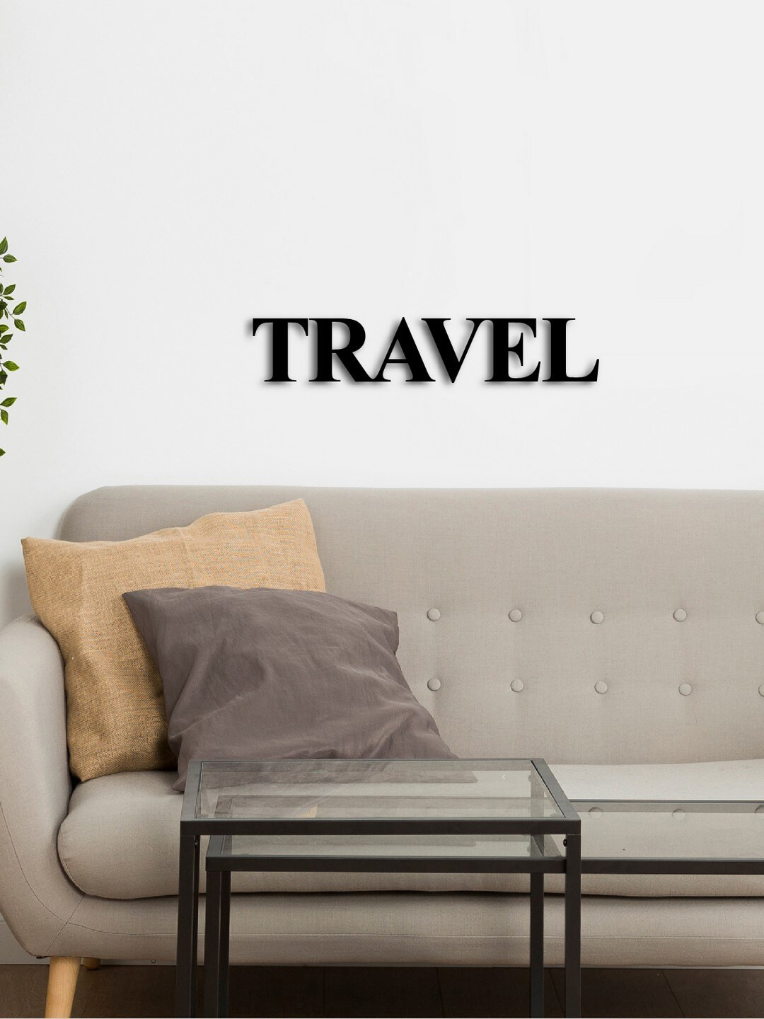 eCraftIndia TRAVEL Wood Matte Hanging Hall Signs and Plaques-3In