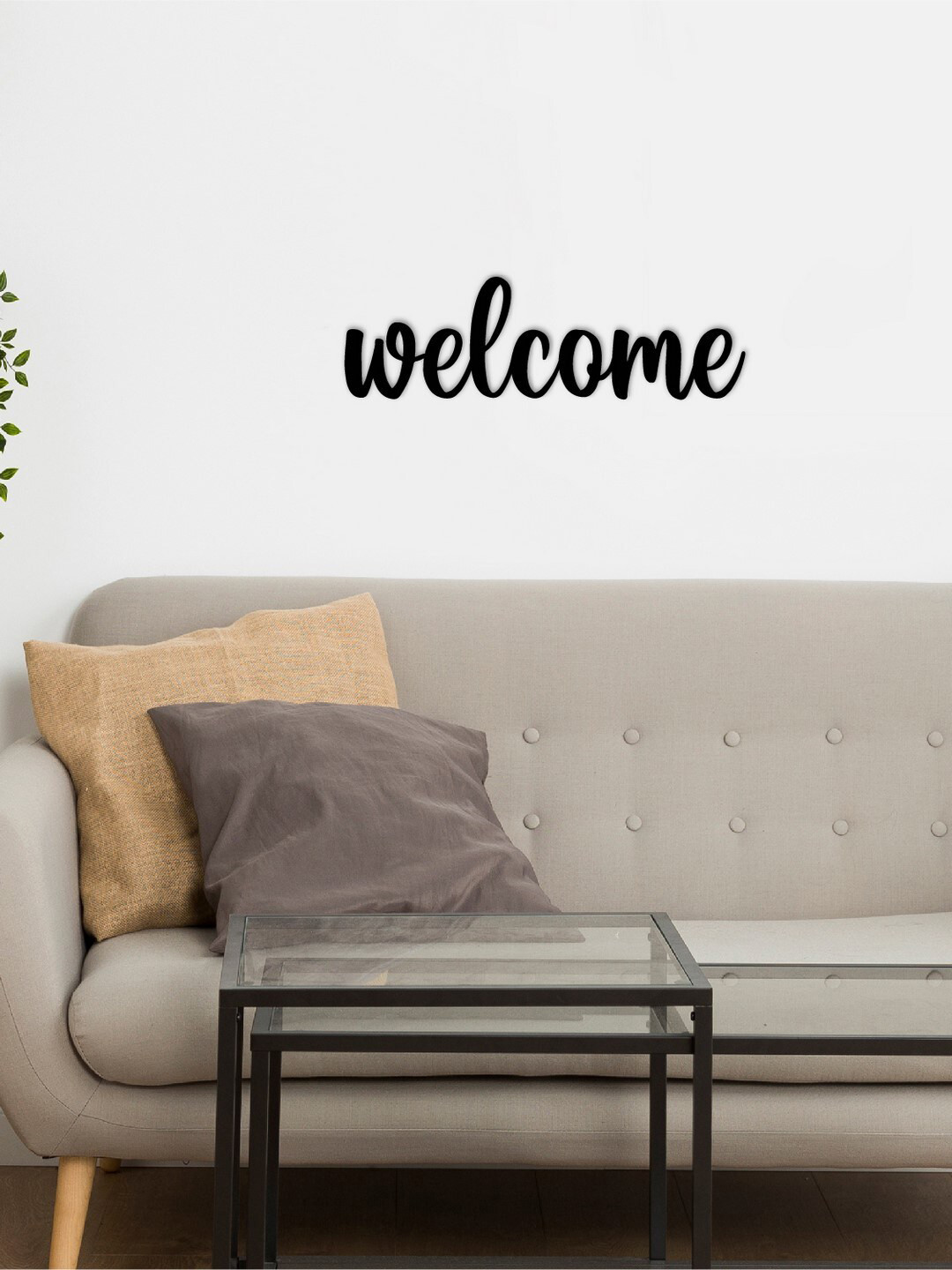 eCraftIndia Welcome Wood Matte Hanging Hall Signs and Plaques-18In