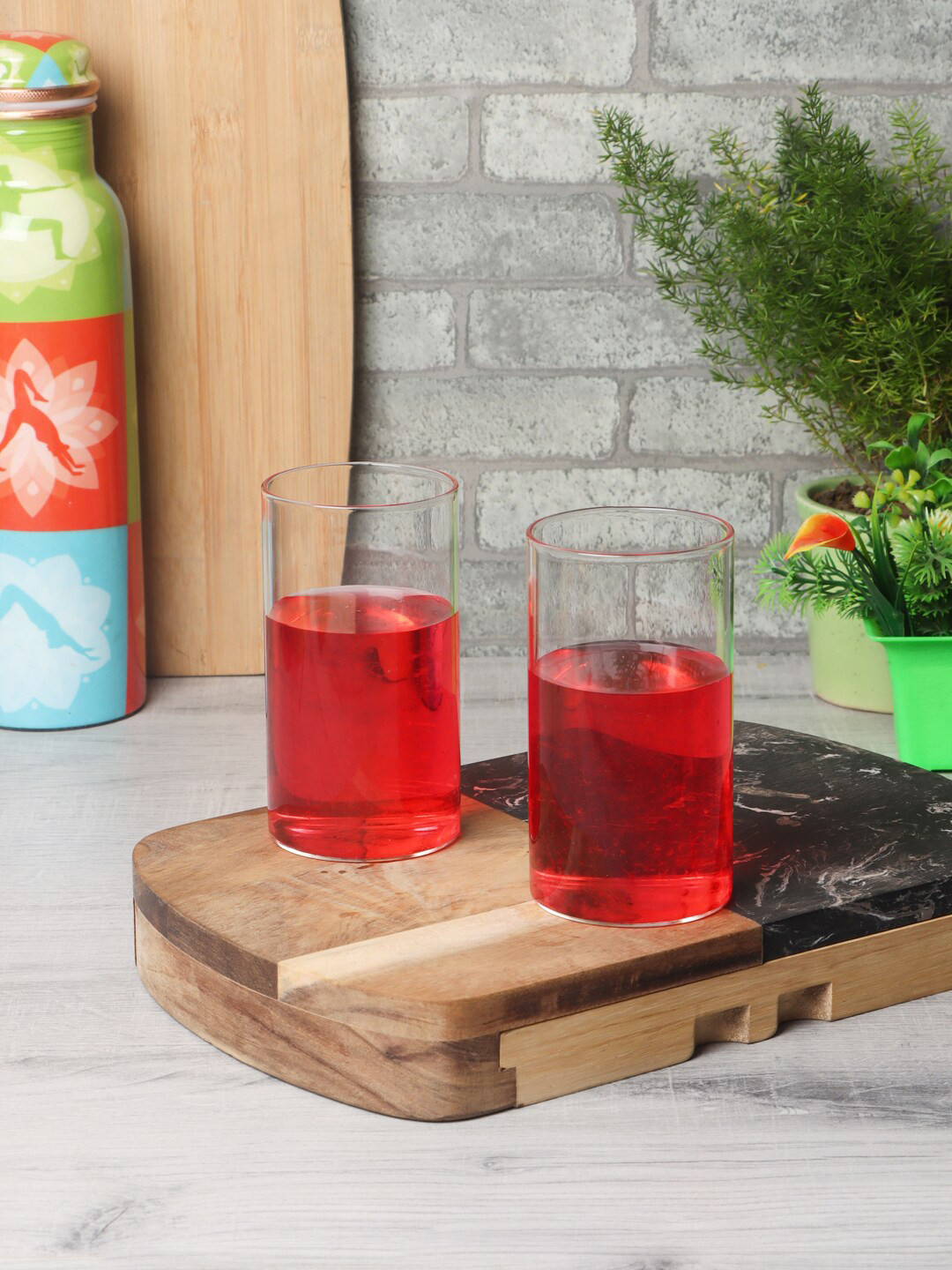 ceradeco Set of 6 Transparent Solid Water/Juice Glass 320 ml