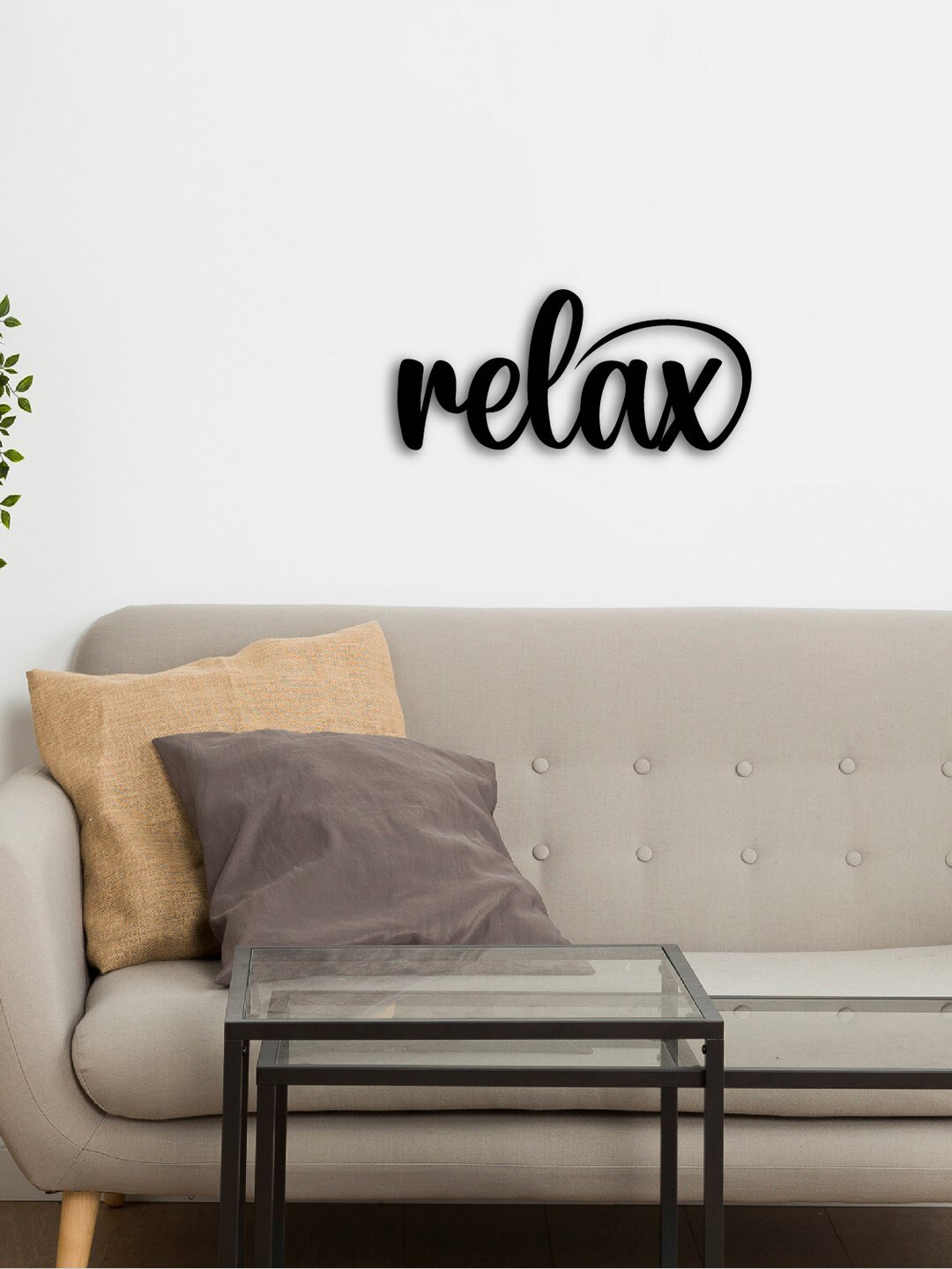 eCraftIndia Relax Wood Matte Hanging Hall Signs and Plaques-5In