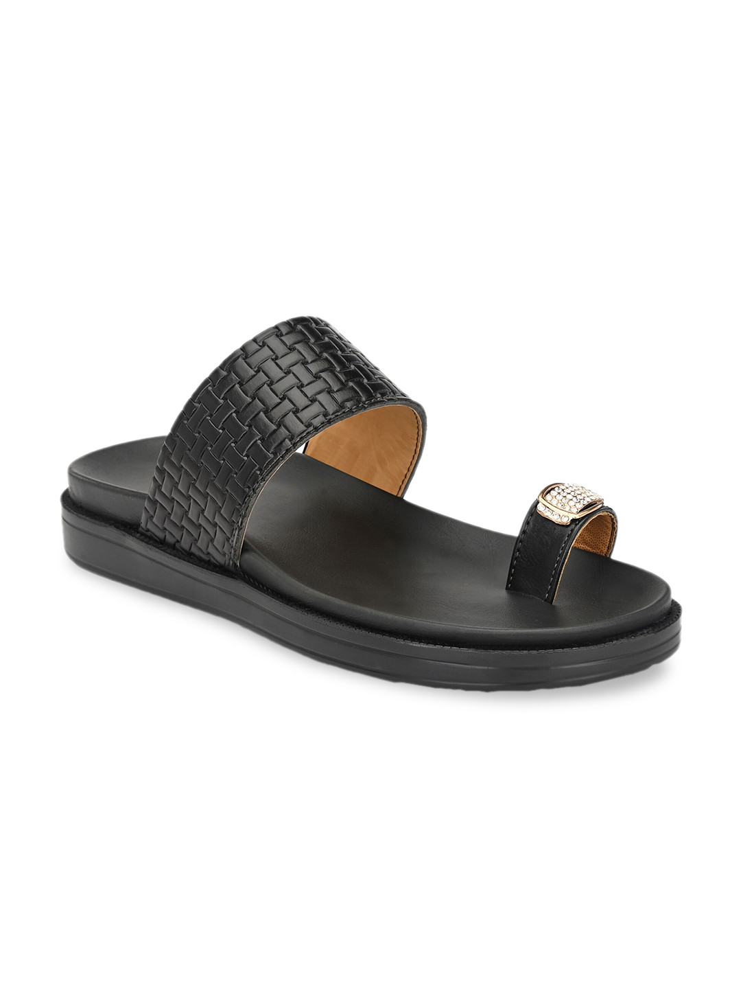 Eego Italy Men Black Comfort Sandals