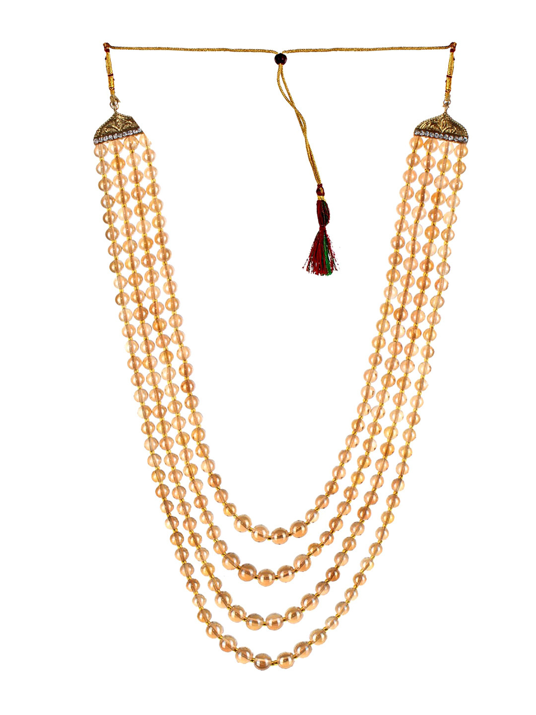 LUCKY JEWELLERY Men Peach-Coloured Alloy Gold-Plated Necklace