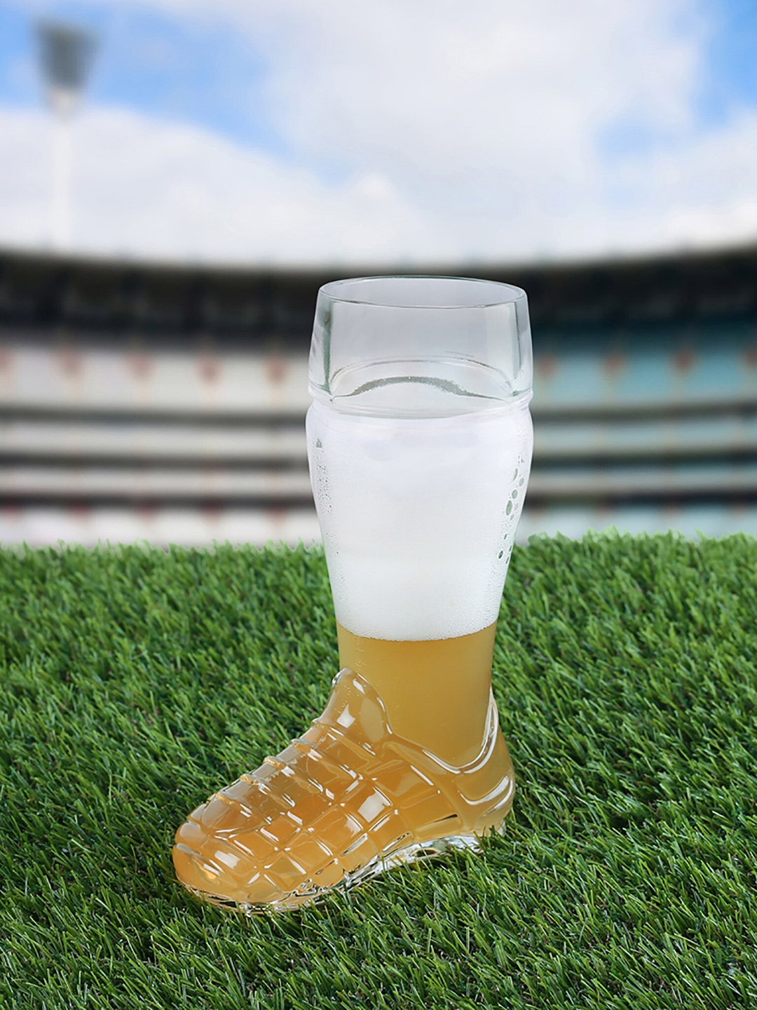 Bigsmall Transparent Textured Football Shoe Beer Mug