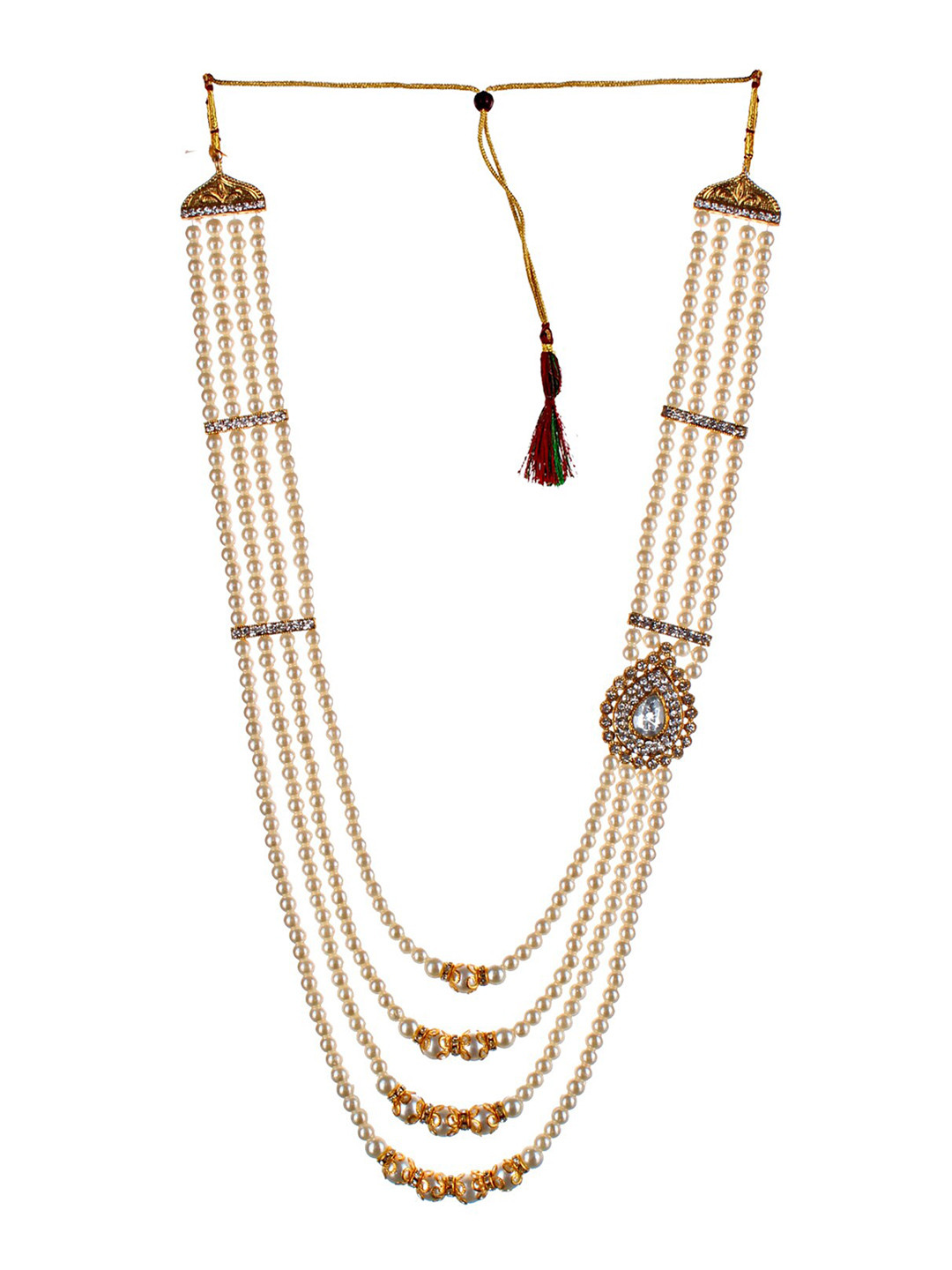LUCKY JEWELLERY Men White Alloy Gold-Plated Necklace
