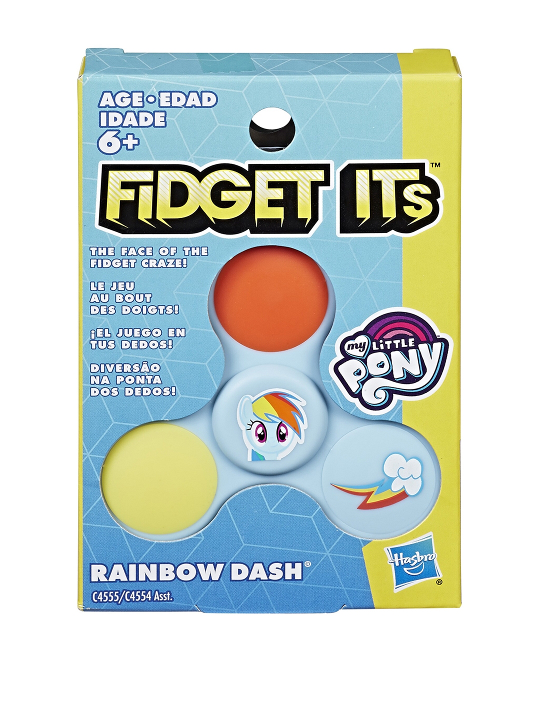 My Little Pony Boys Blue Orange Fidget Its Rainbow Dash Spinner