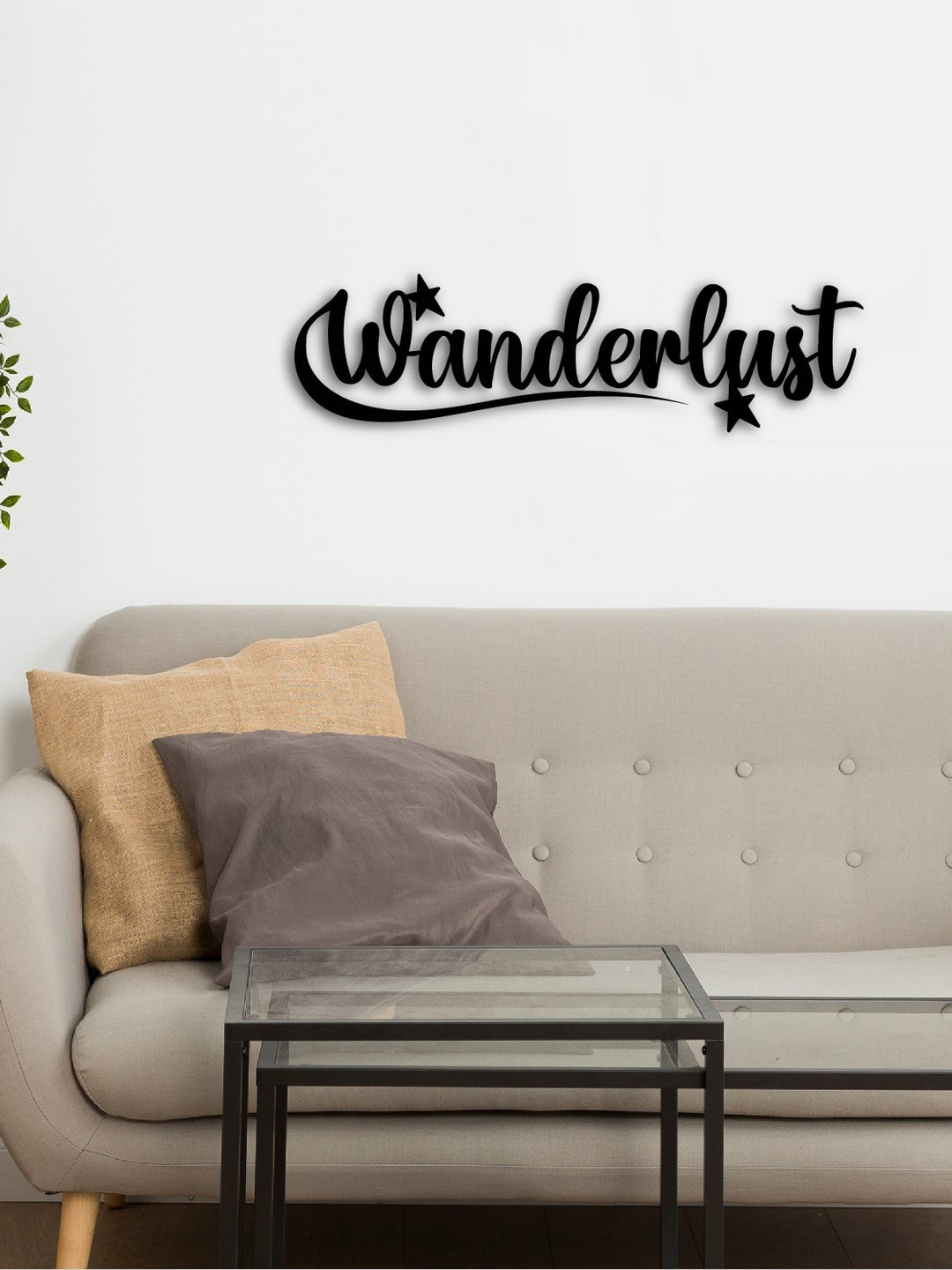 eCraftIndia Wanderlust Wood Matte Hanging Hall Signs and Plaques-5In