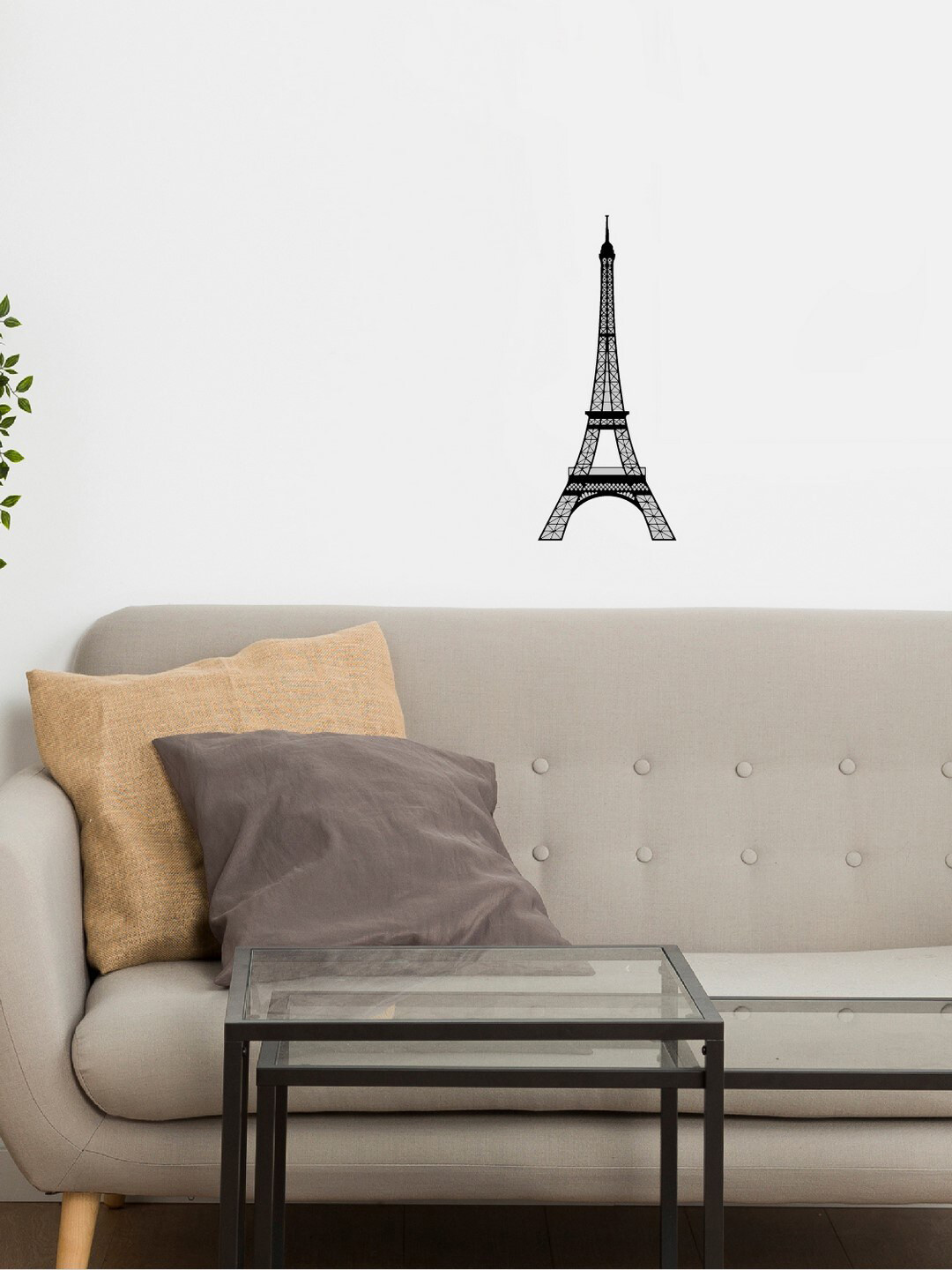 eCraftIndia Eiffel Tower Wood Matte Hanging Hall Signs and Plaques-12In