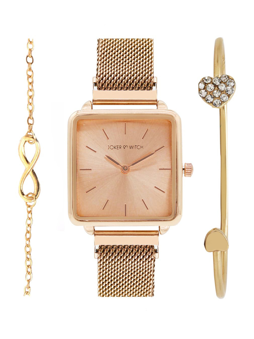 JOKER & WITCH Women Rose-Gold-Toned Sunshine Watch Gift Set