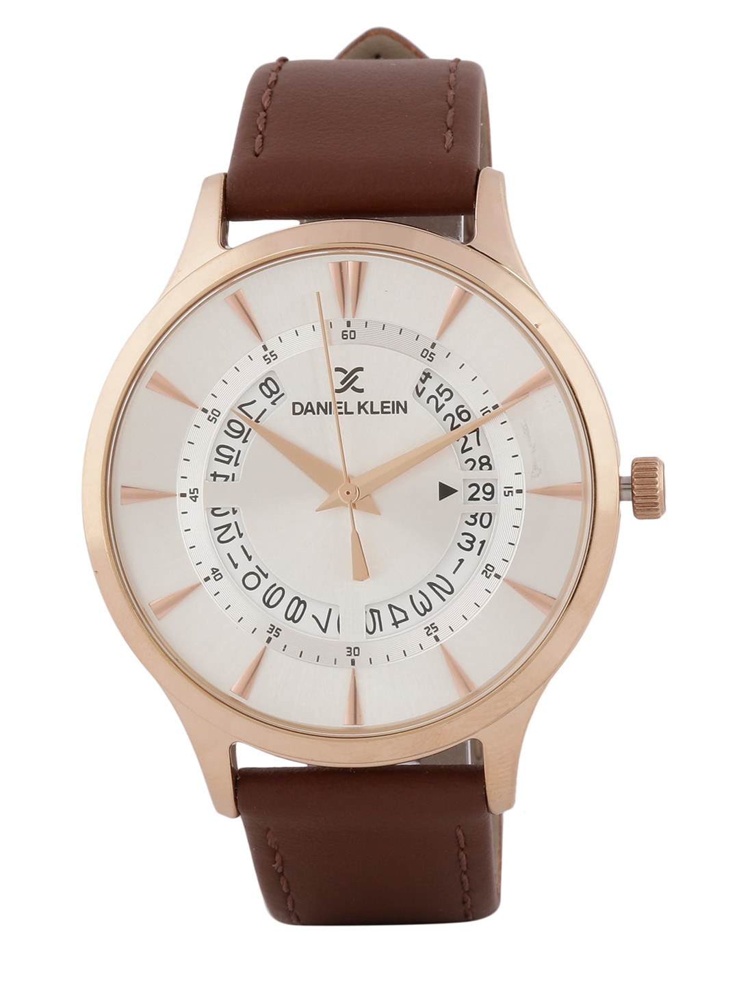 Daniel Klein Men Brown & Gold-Toned Analogue Watch