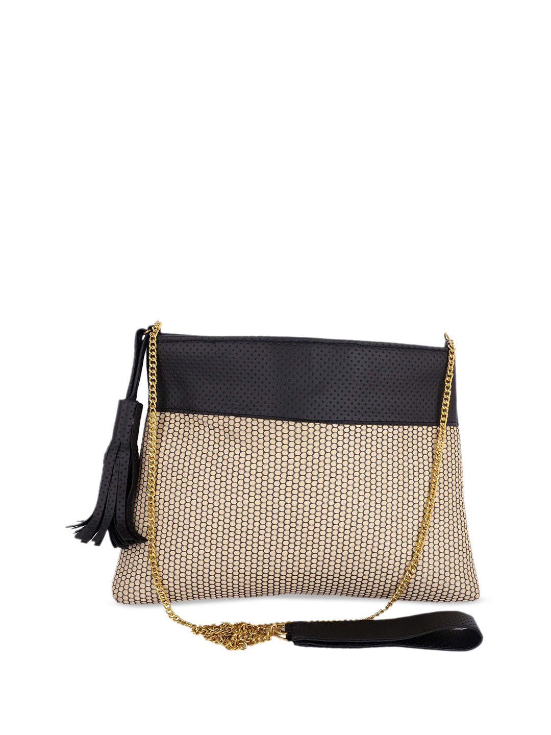 REZZY Brown & Beige Printed Clutch