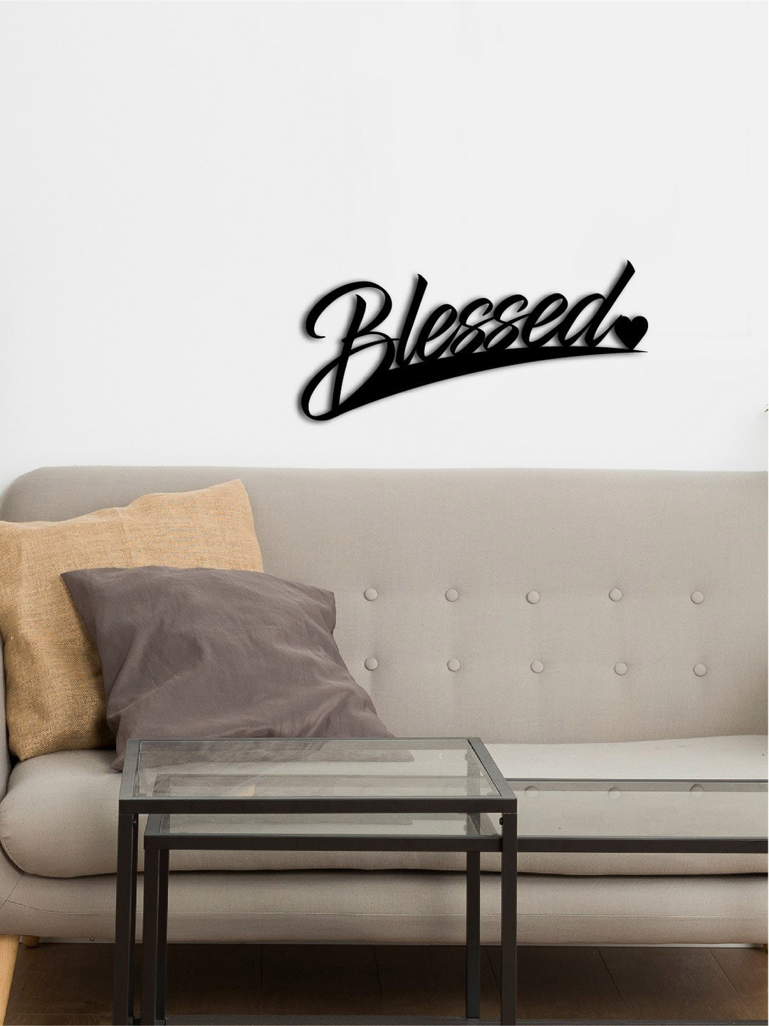eCraftIndia Blessed Wood Matte Hanging Hall Signs and Plaques-5In