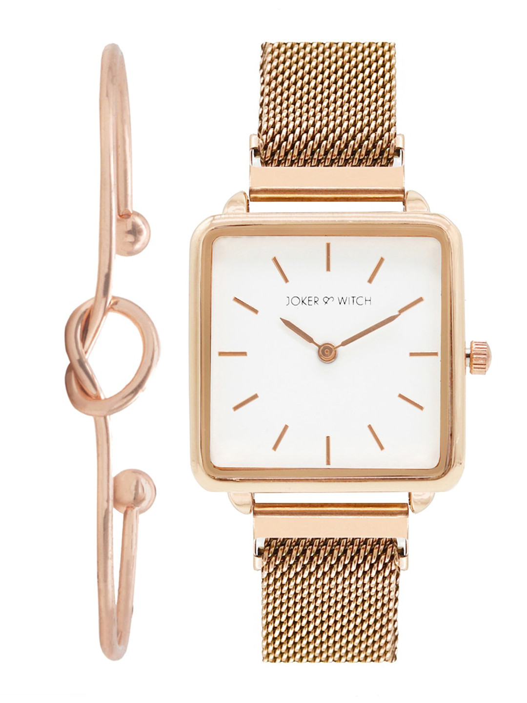 JOKER & WITCH Women White Analogue Watch & Bracelet Gift Set JWBS207