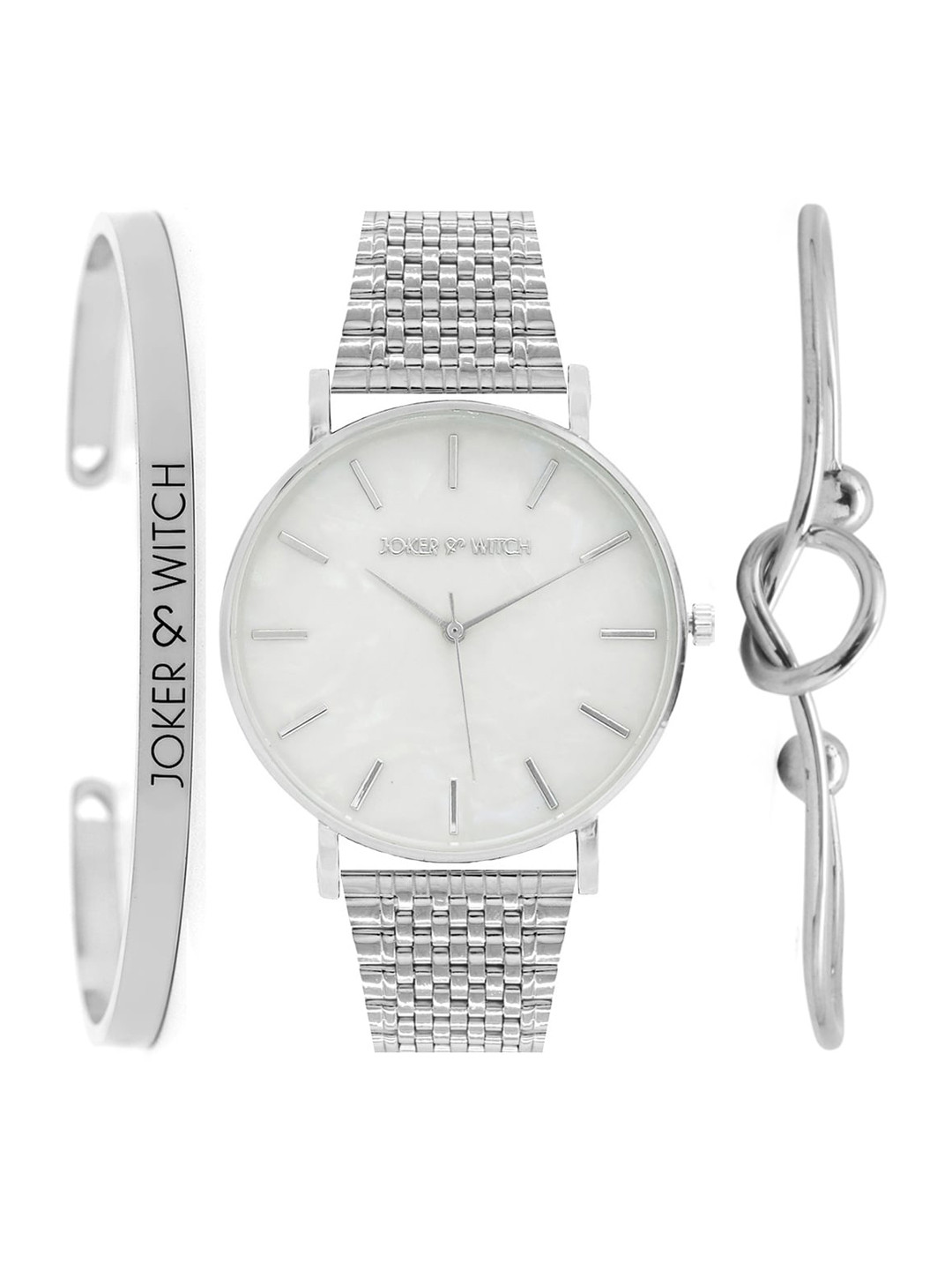 JOKER & WITCH Women White Jolie Watch Gift Set JWBS197