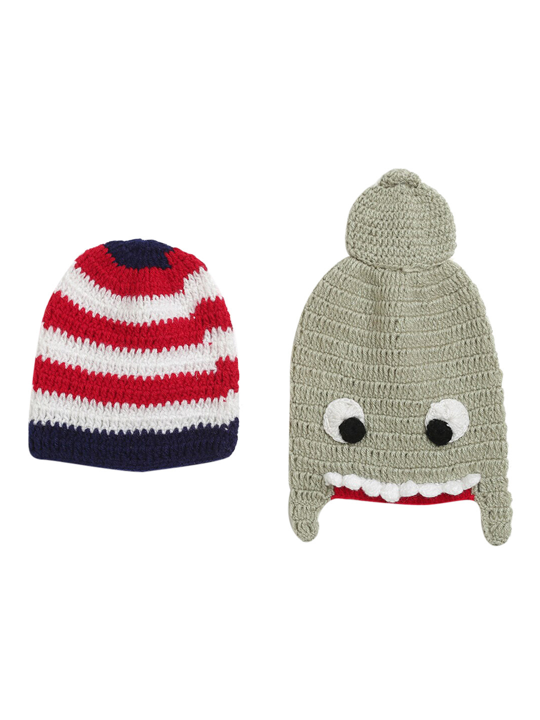 CHUTPUT Unisex Kids Multicoloured Set of 2 Caps