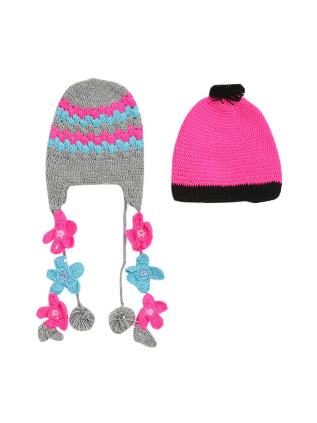 CHUTPUT Unisex Kids Pink Set of 2 Caps