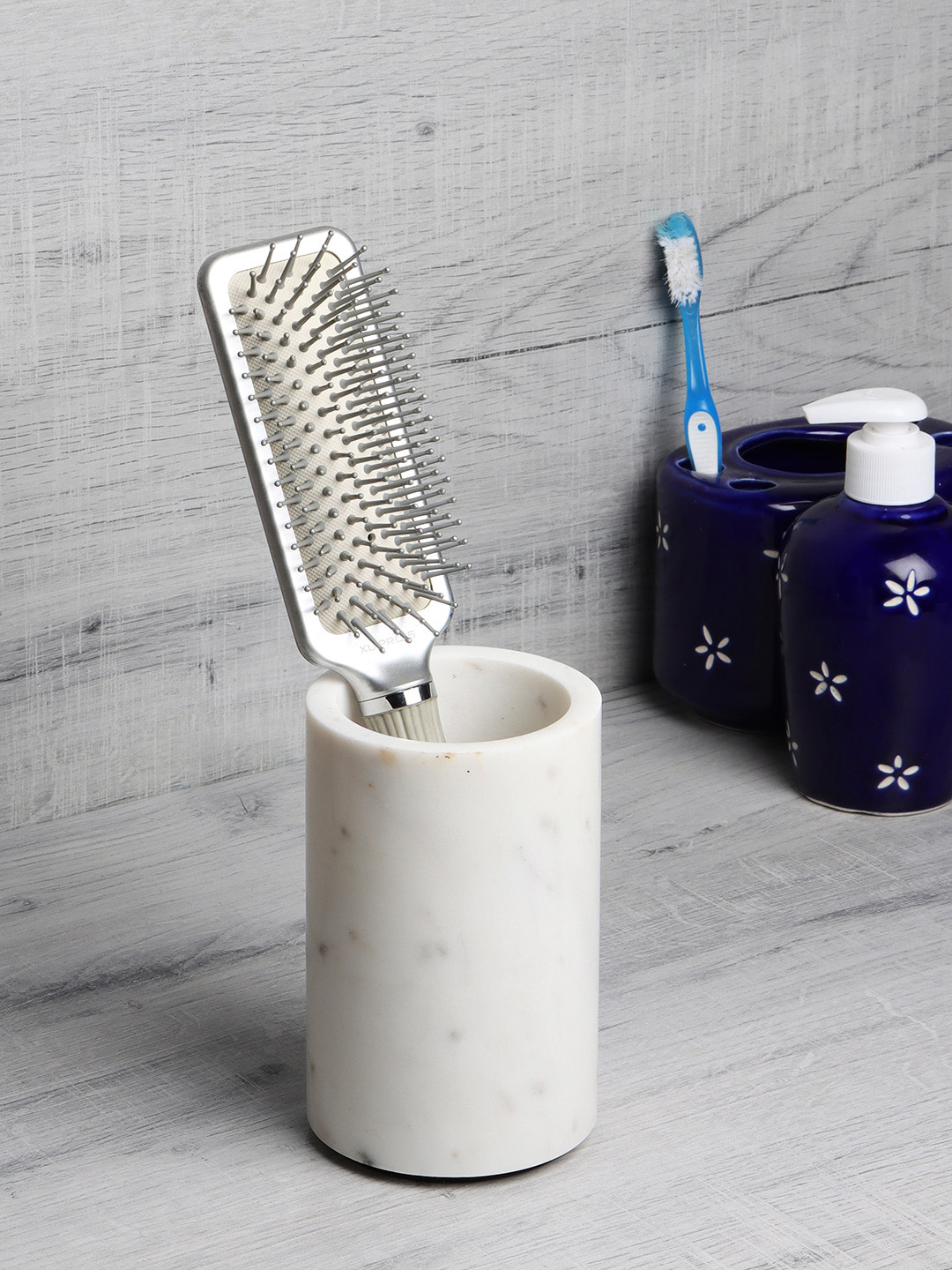 NikkisPride White Handmade Marble Toothbrush Holder