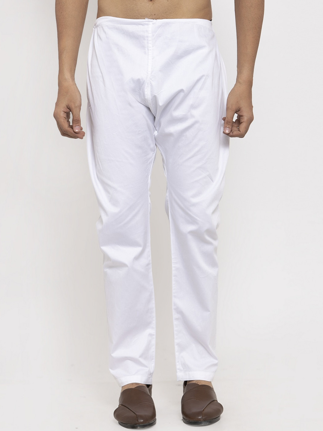 KLOTTHE Men White Solid Pyjamas