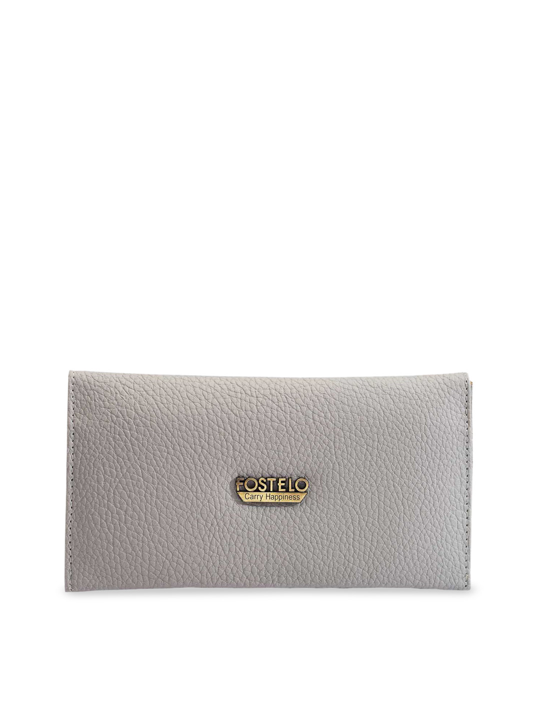 Fostelo Grey Foldover Clutch