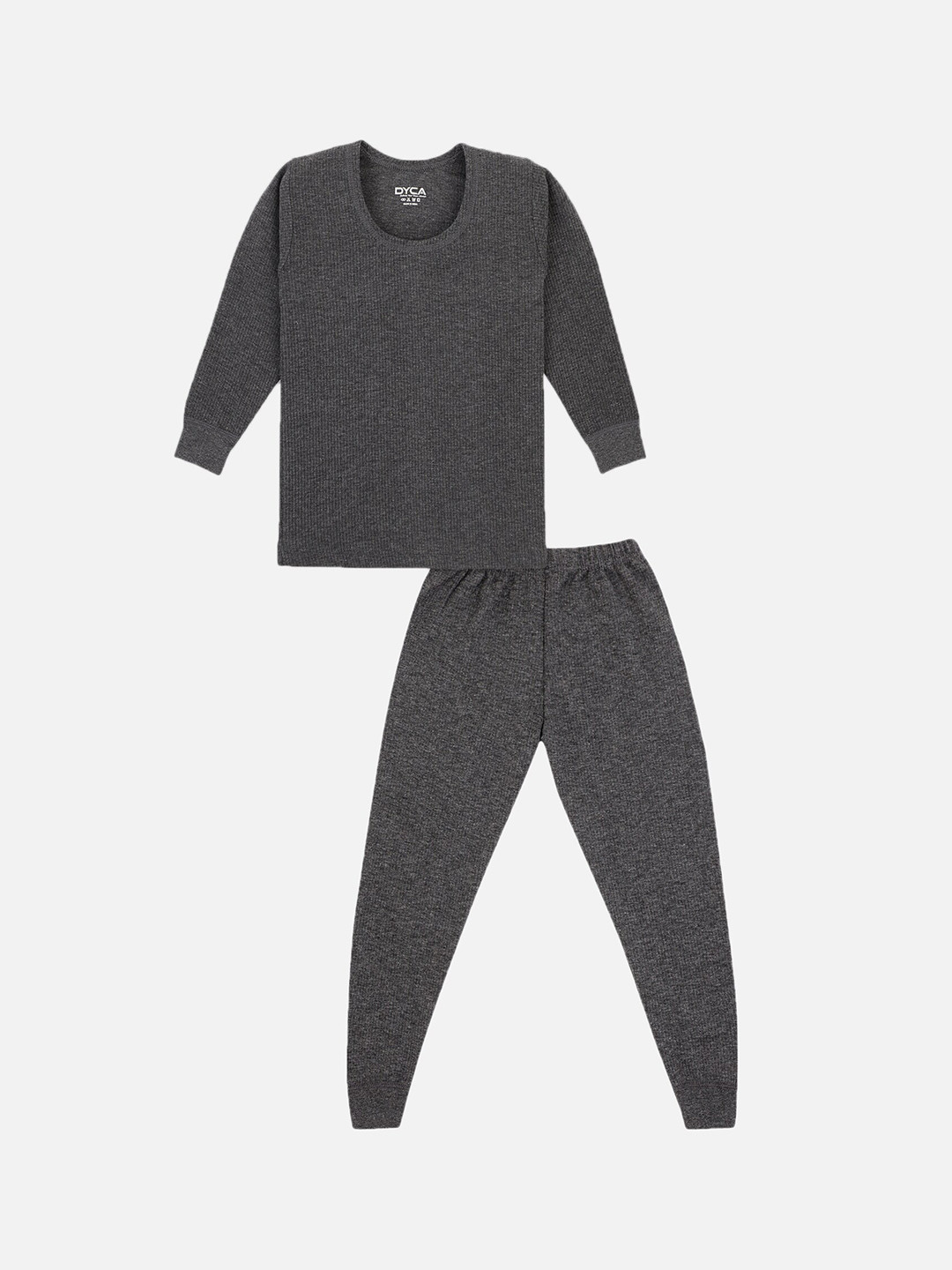 DYCA Kids Charcoal Grey Solid Thermal Set