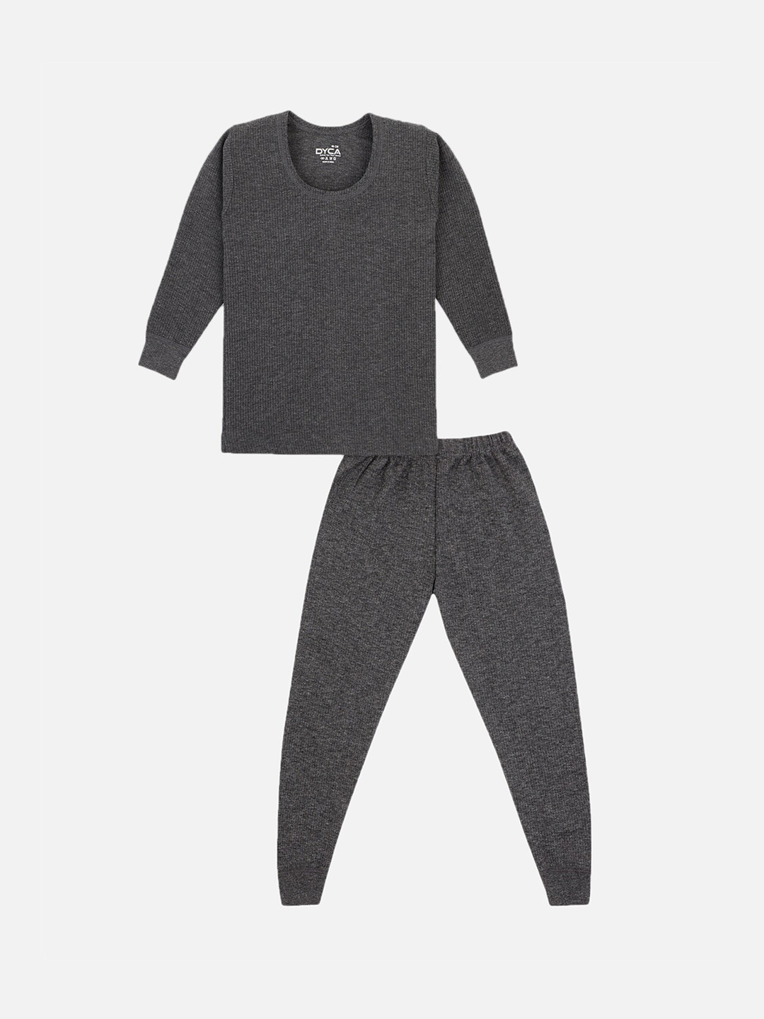 DYCA Kids Charcoal Grey Solid Thermal Set
