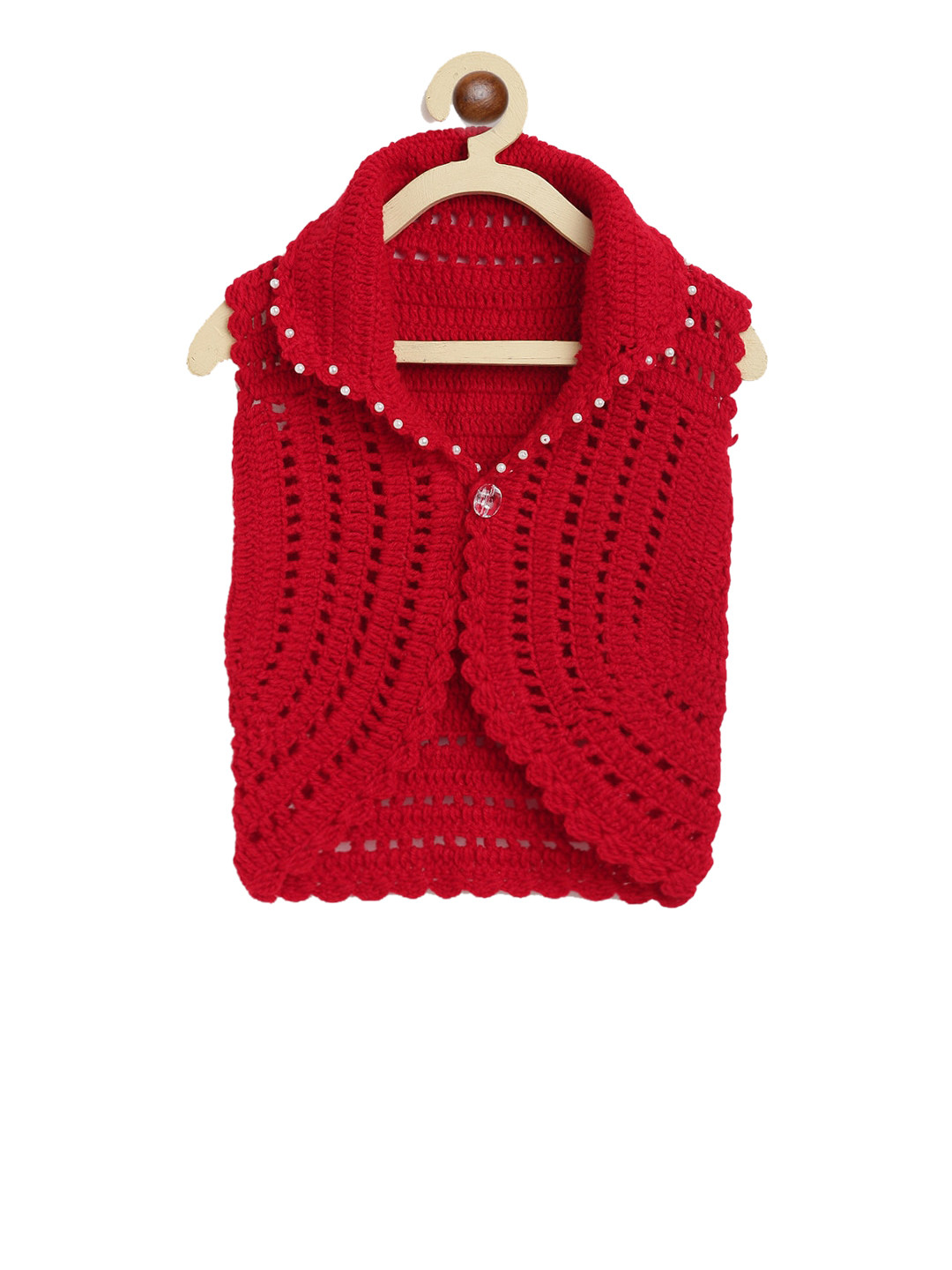 CHUTPUT Kids Red Self Design Tailored Jacket