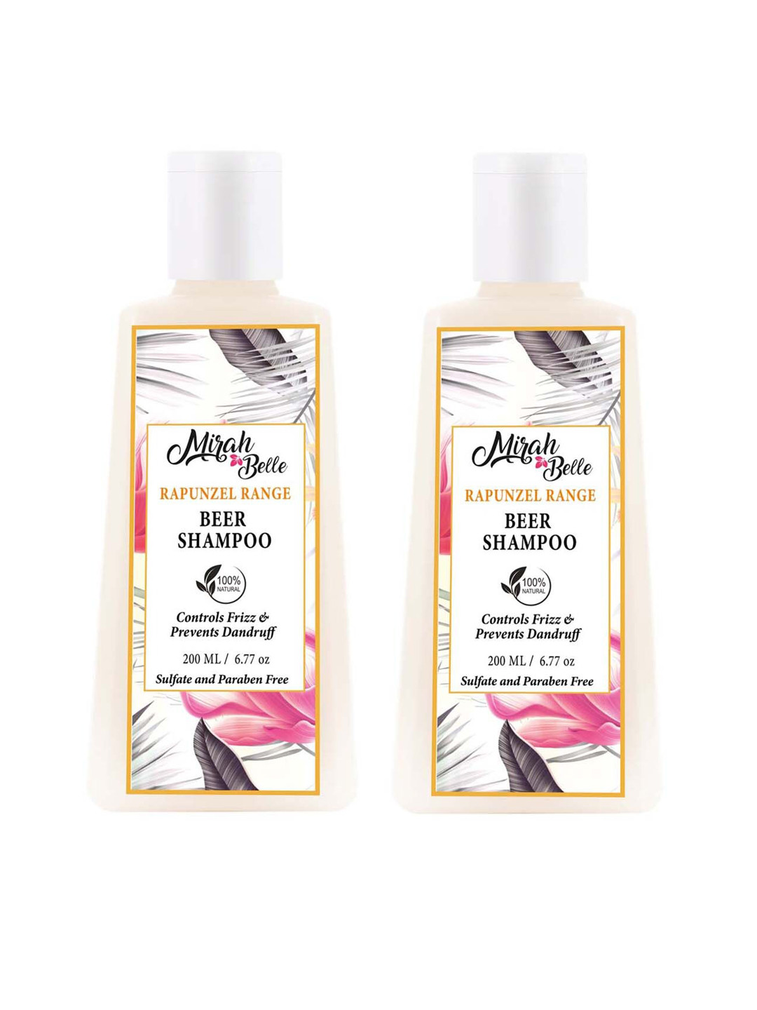 Mirah Belle Pack of 2 Organic & Natural Beer Shampoo -200 ml each