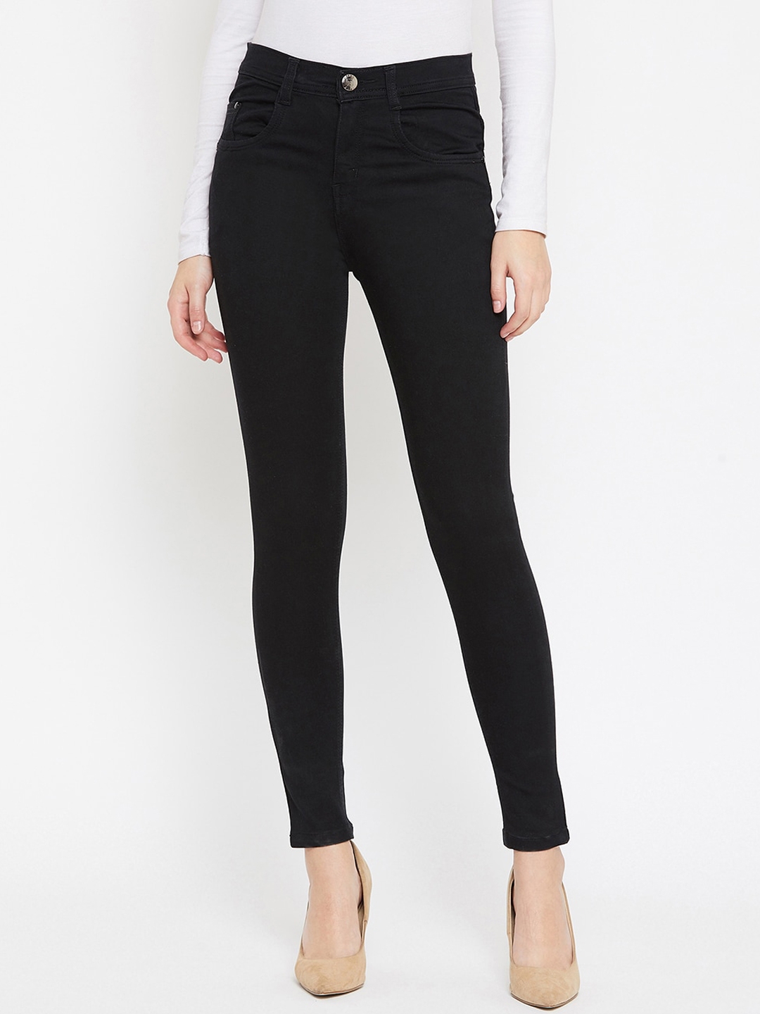 Nifty Women Black Slim Fit High Rise Clean Look Jeans