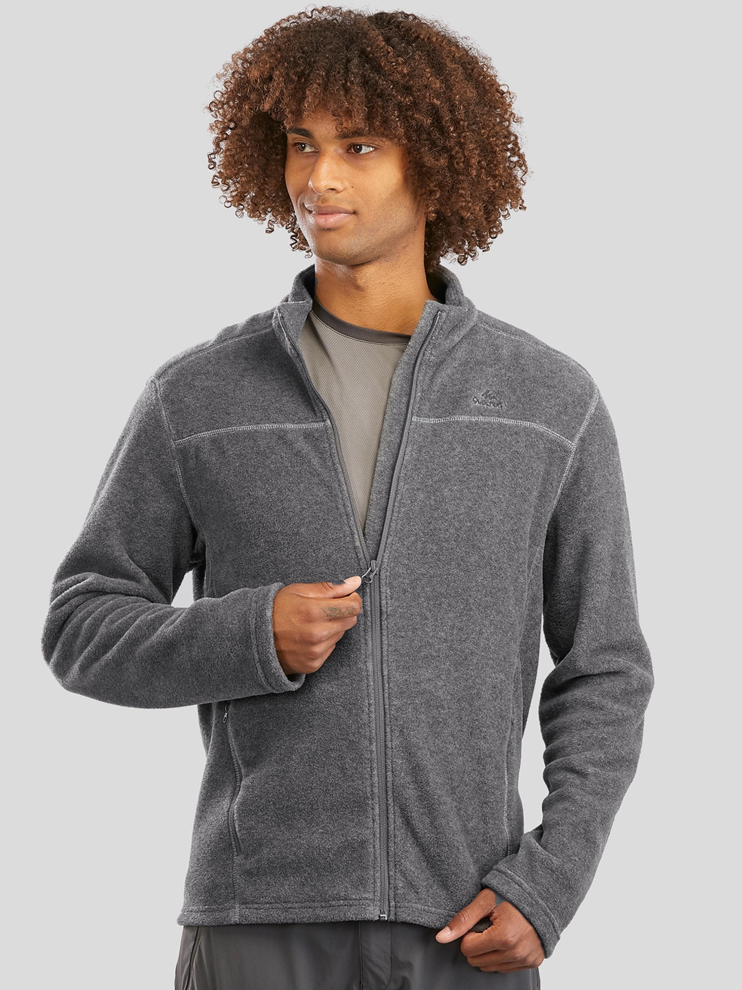 Grey fleece jumper hot sale