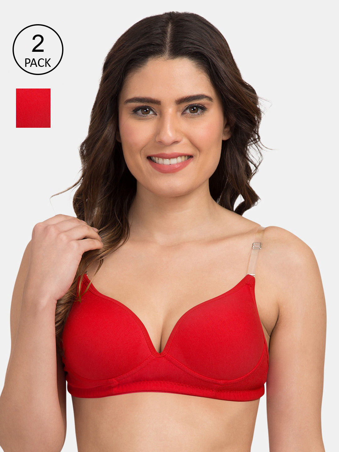 Tweens Orange Solid Pack of 2 Everyday Bra TW-915900-2PC