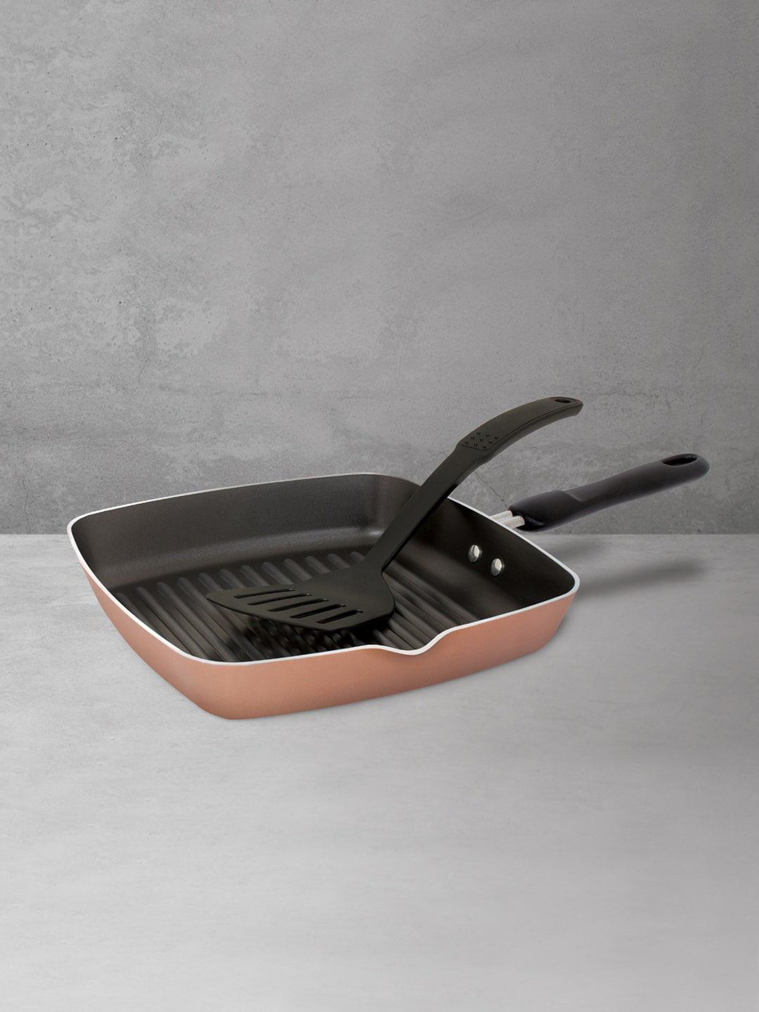 MEYER Black 2Pieces Non-Stick Grillpan With Accessory Suitable For Gas & Electric Cooktops