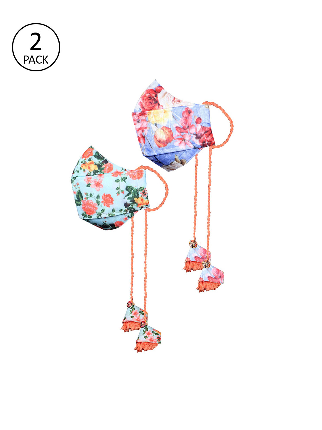 VASTRAMAY Kids 2 Pcs Reusable Outdoor 3-Ply Cloth Masks With Add-On Filter