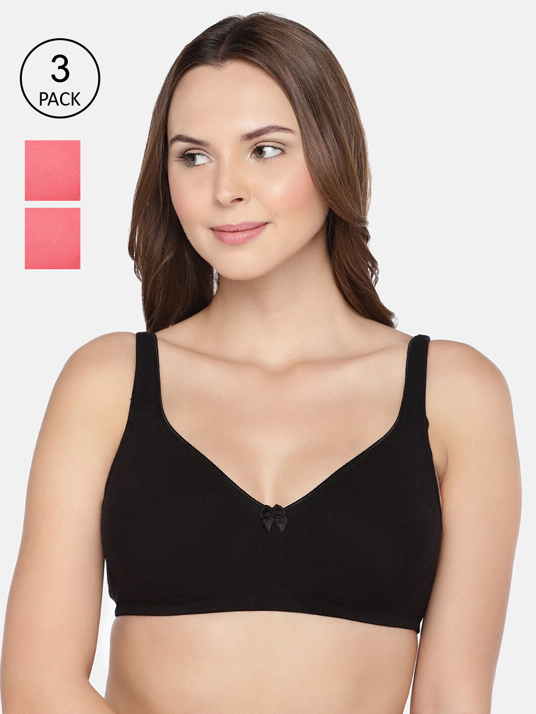Inner Sense Pack of 3 Bamboo Cotton Everyday Non-Padded Encircled Side Support bra