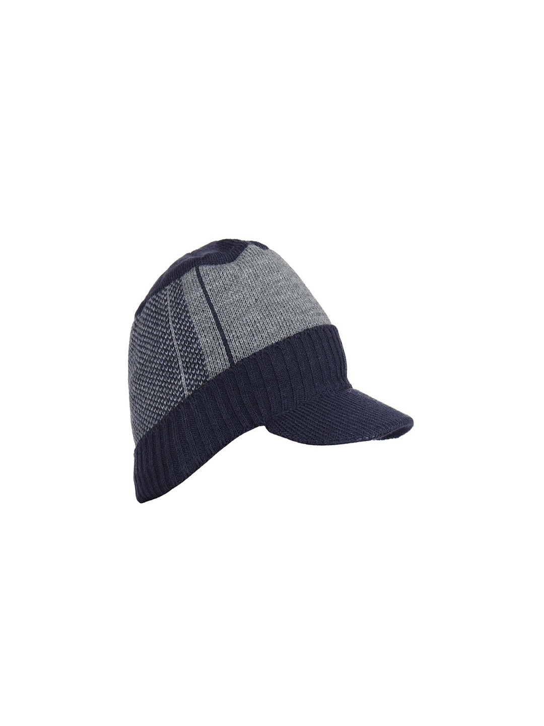 Bunnywave Unisex Navy Blue & Grey Colourblocked Baseball Cap