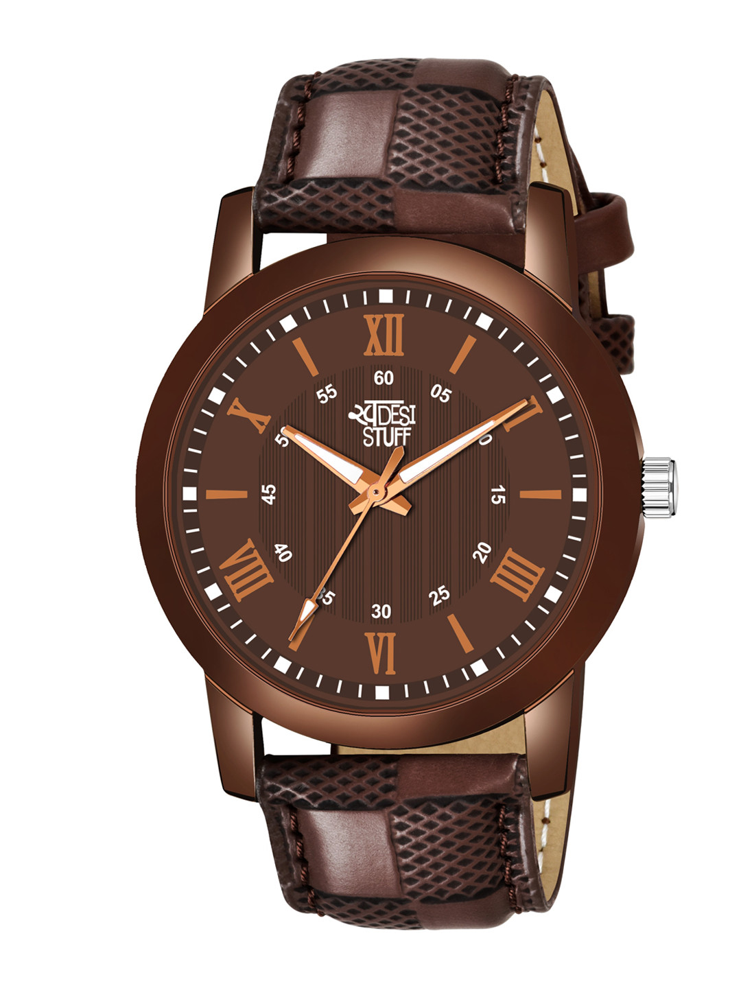 SWADESI STUFF Boys Brown Analogue Watch