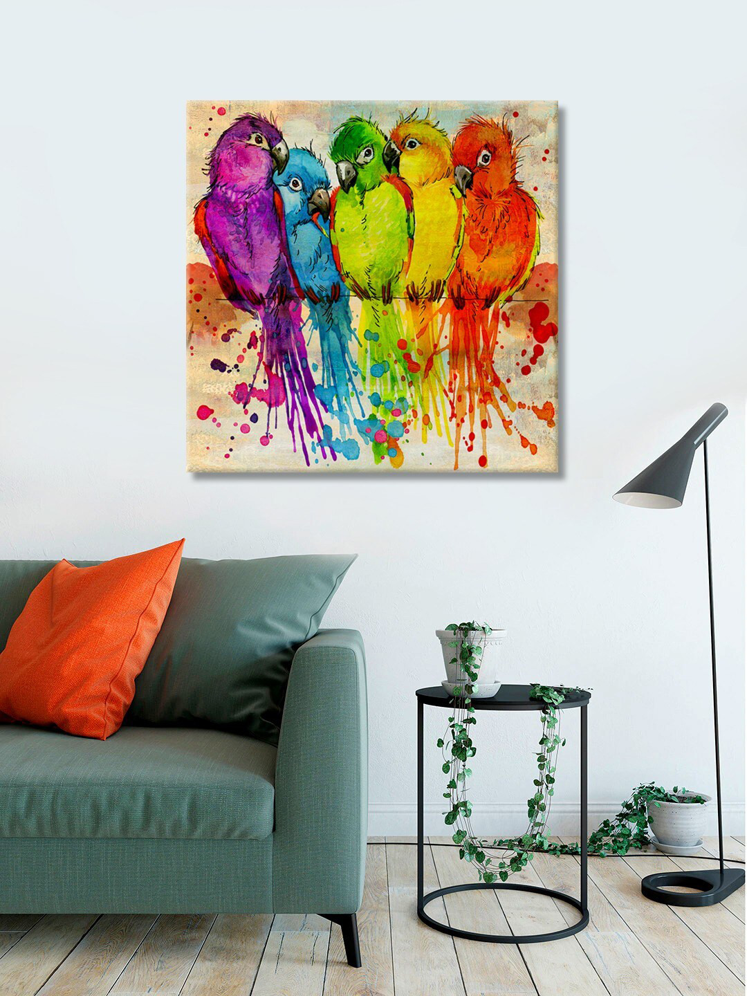 999Store Multi colored Macaw Parrot Wall Art