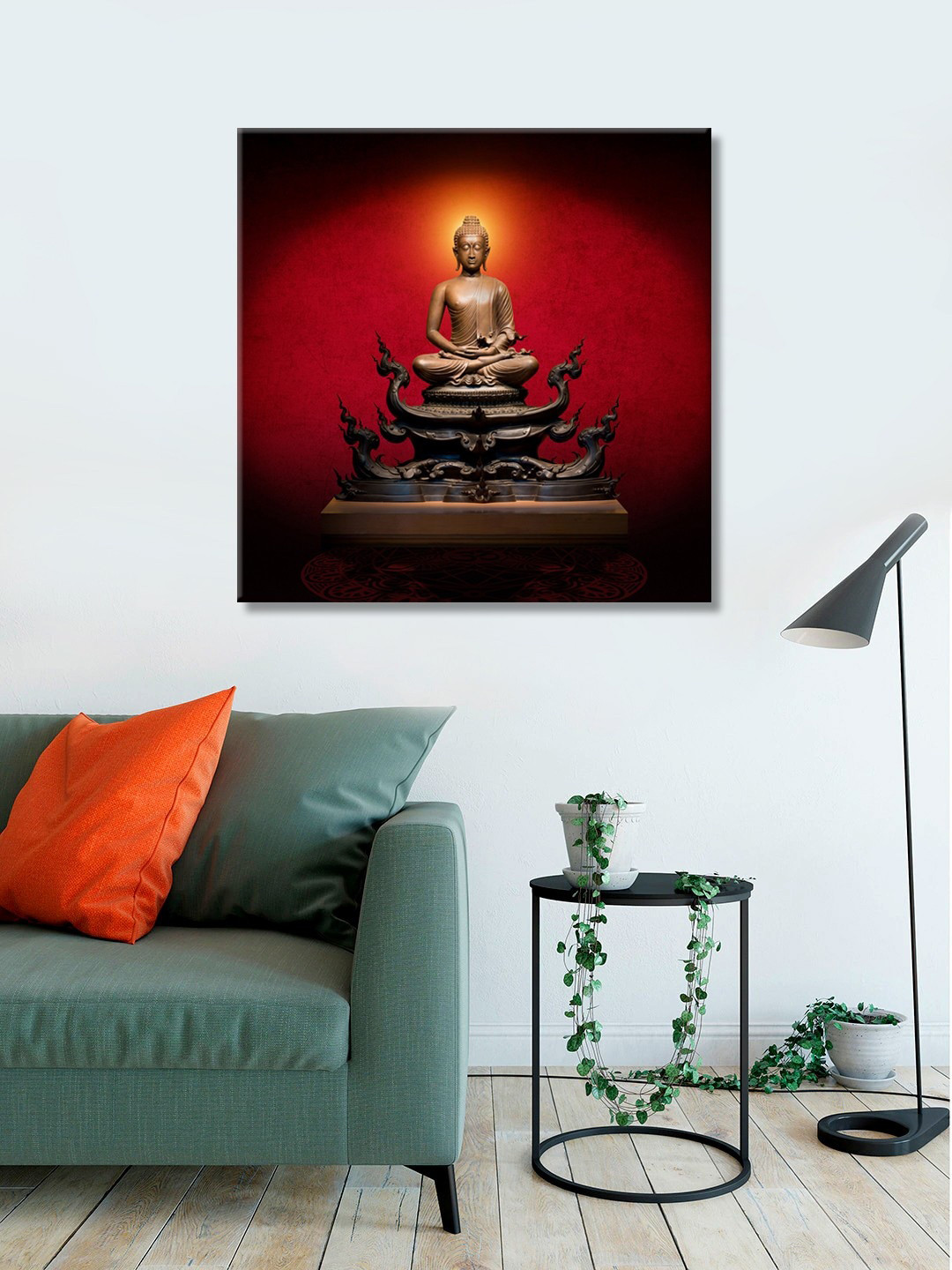 999Store Brown Canvas Wall Living Room Square Potrait Paintings Wall Art -24 x 24In