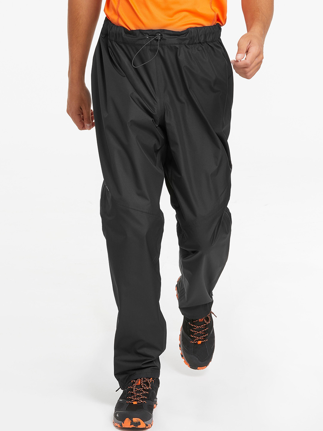 Decathlon QUECHUA Men Black Waterproof Rain Trousers