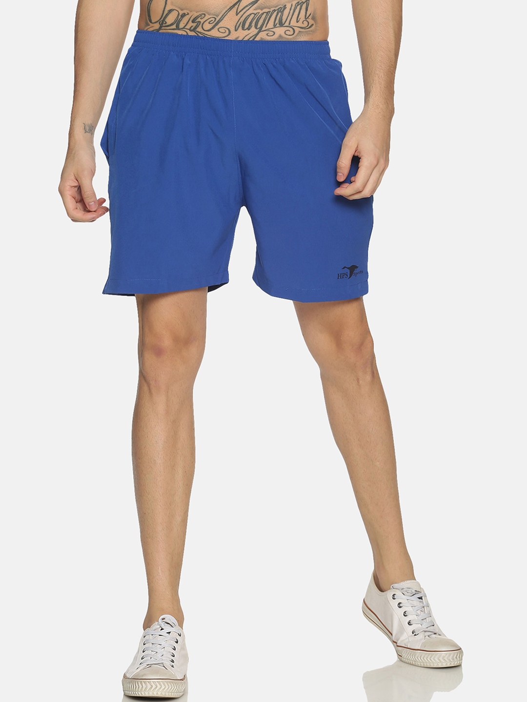 HPS Sports Men Blue Solid Regular Fit Sports Shorts