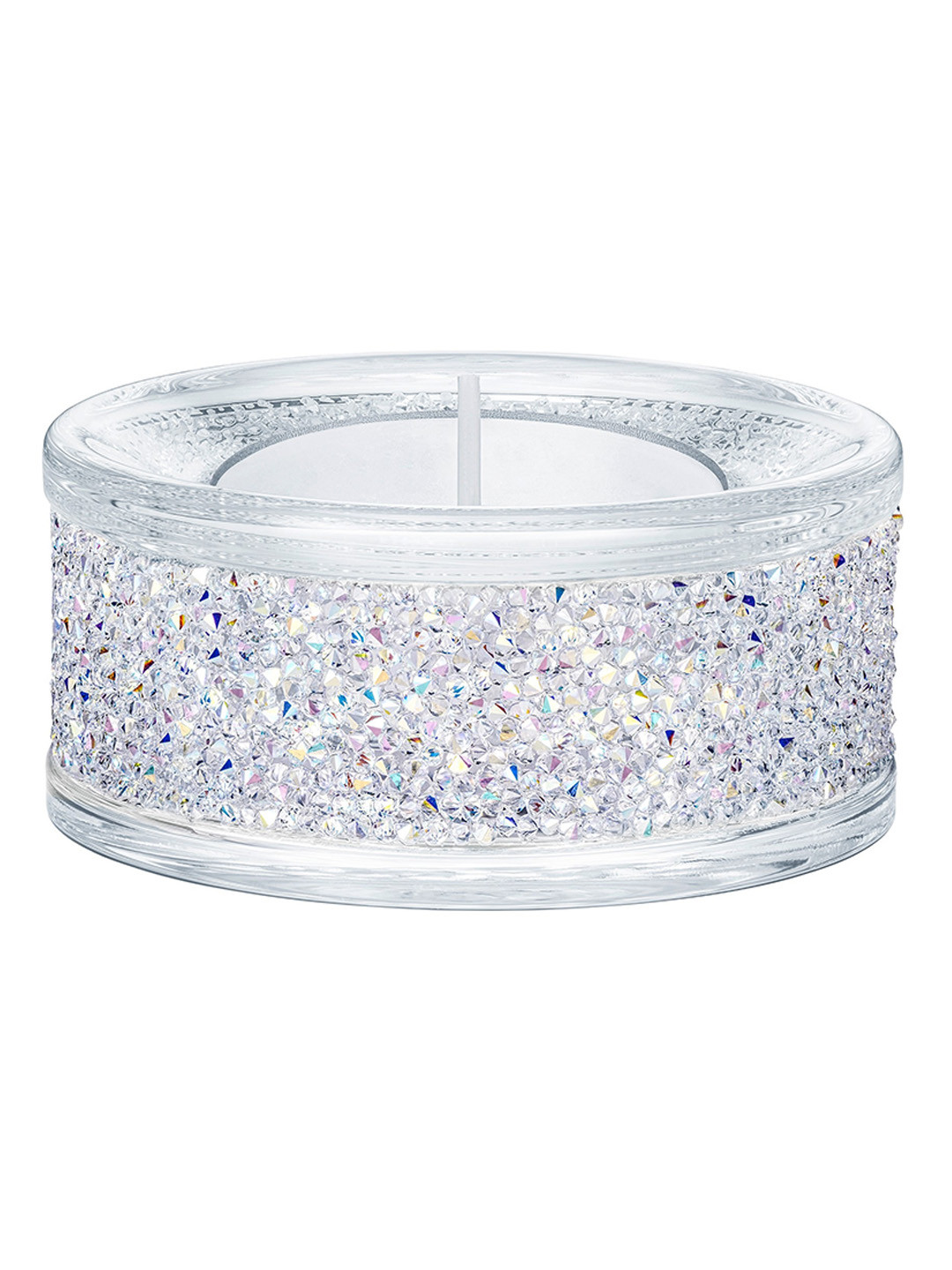 SWAROVSKI Silver-Toned Crystal AB Shimmer Tea Light Holder