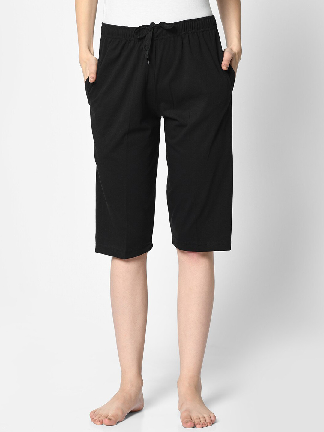 MACK JONNEY Women Black Lounge Shorts