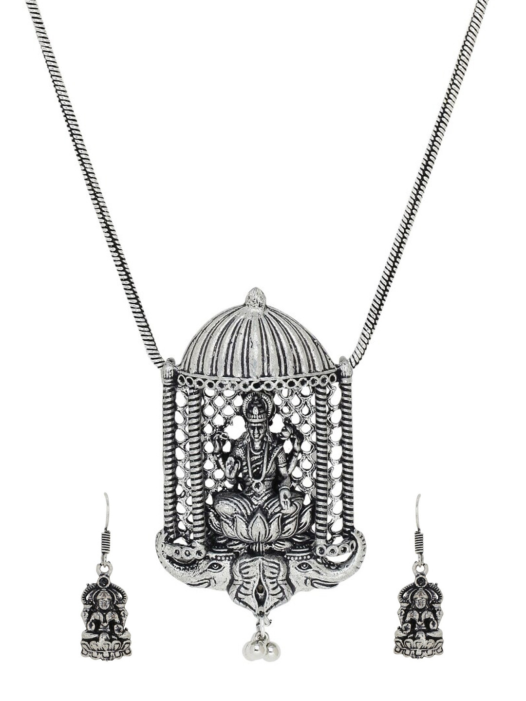 Traditional Silver-Plated Jewellary Set