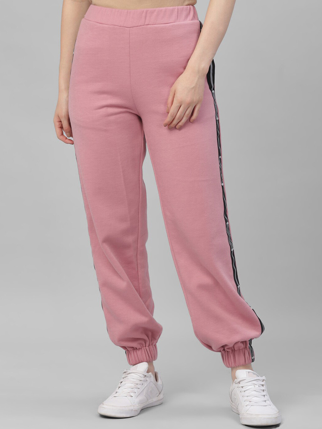 Athena Women Pink Solid Joggers