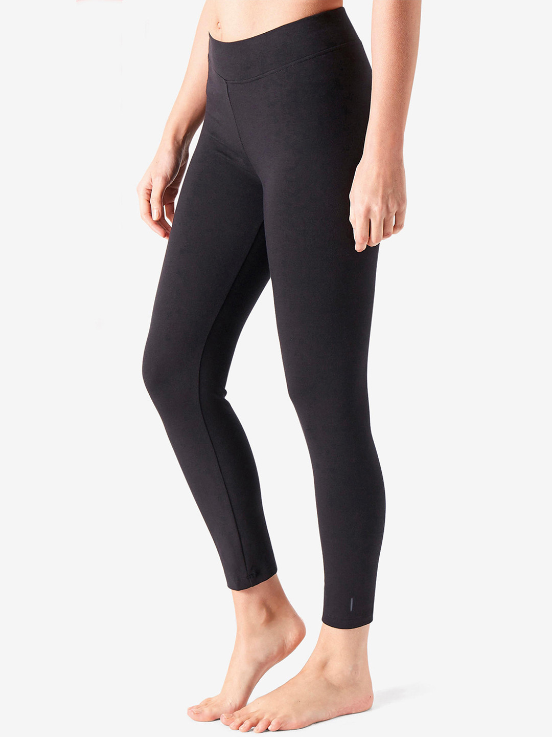 Decathlon DOMYOS Women Black Cotton Gym Leggings