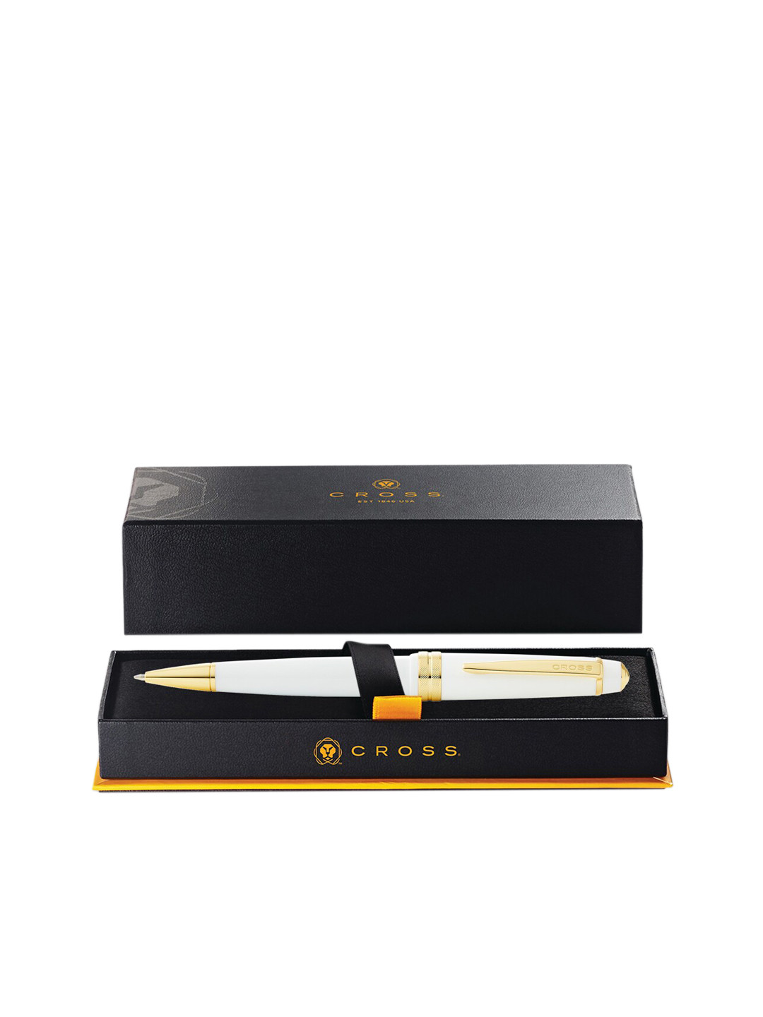 Cross Polished White Resin Bailey Light Ballpoint Pen