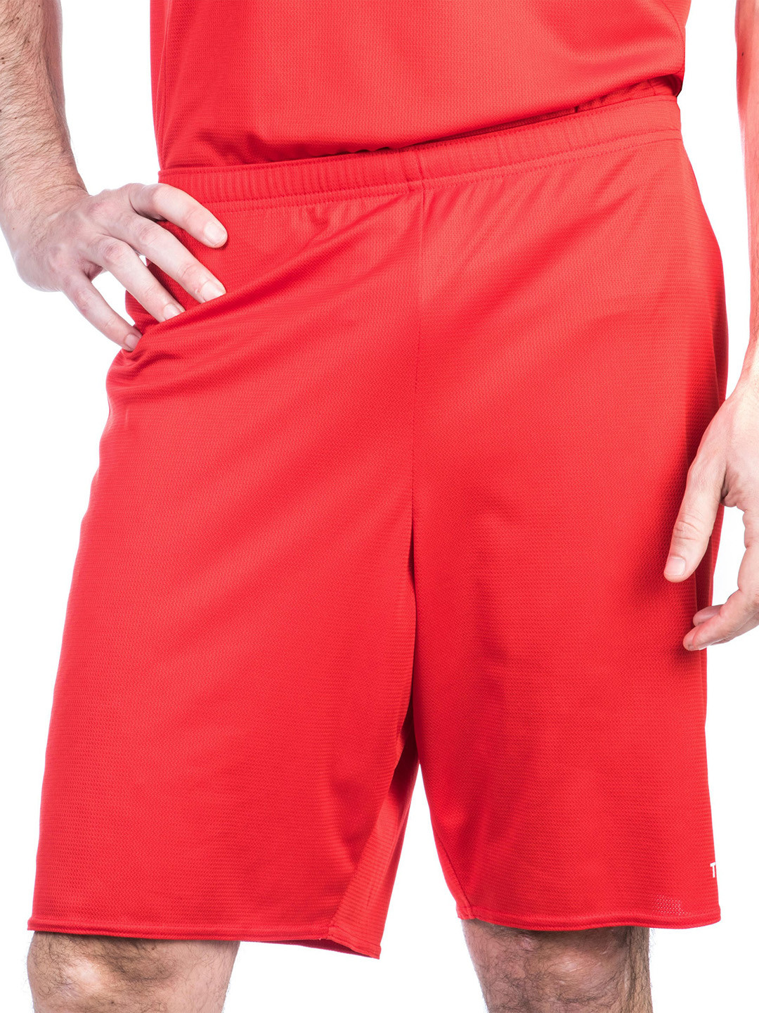 Decathlon Mens Solid Red Basketball Shorts